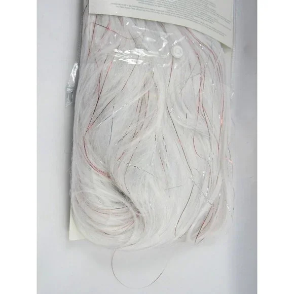Claire's Womens Hair Accessories Halloween White Tinsel Sparkly Wig Costumes New - Picture 7 of 7